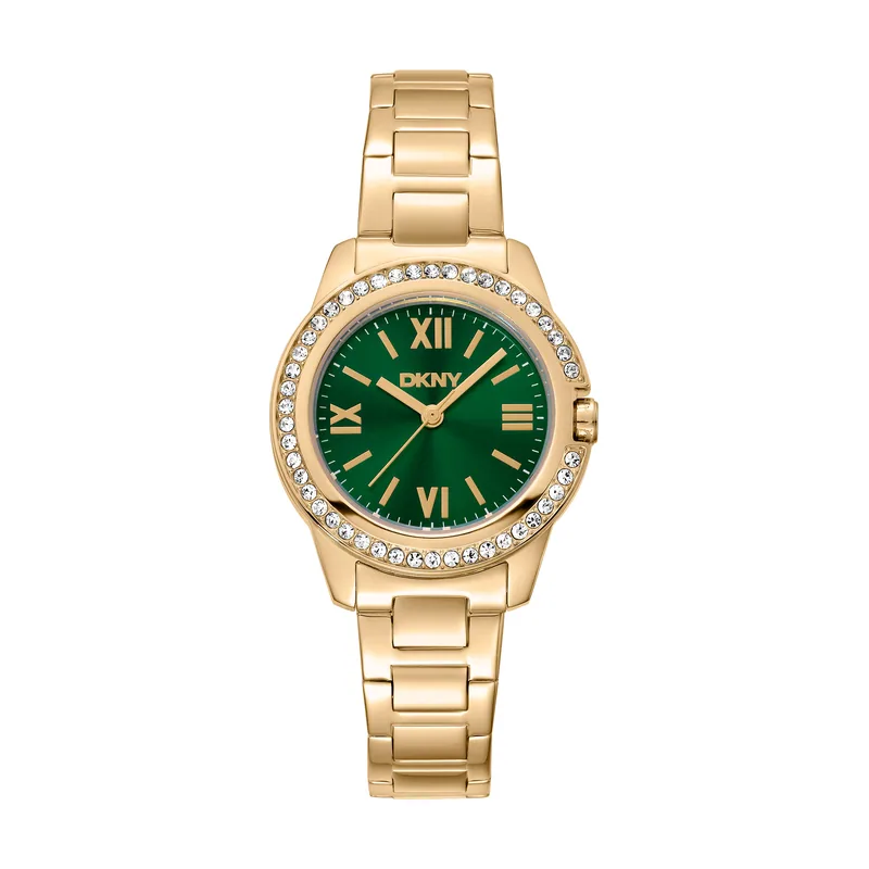 DK1L105M0065 correa Oro amarillo Dial Verde botella Mujer