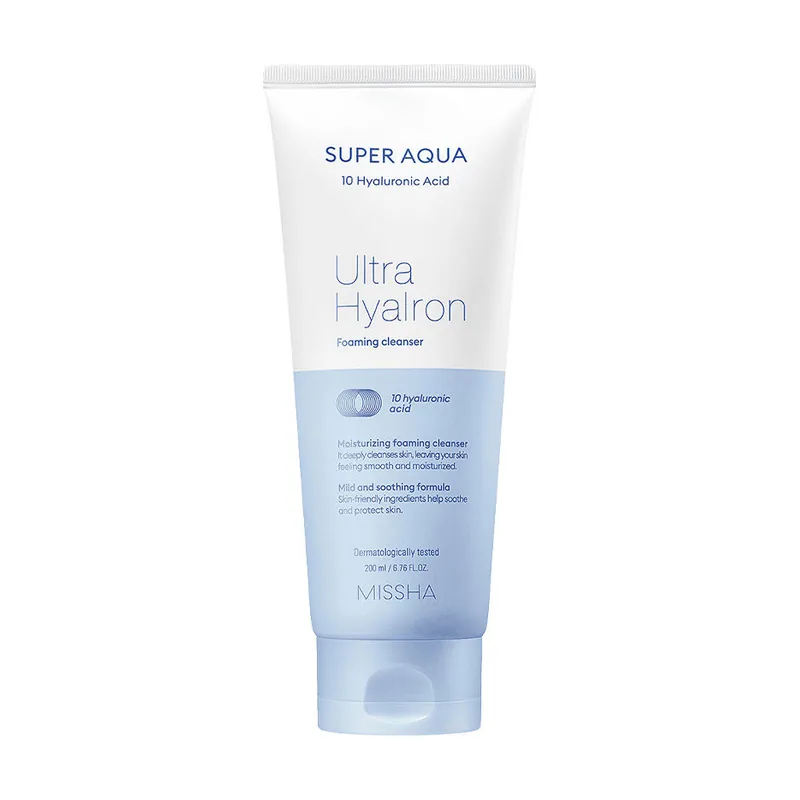 Missha SUPER AQUA ultra hyalron foaming cleanser 200 ml
