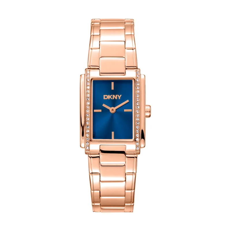Dkny DK1L122M0065 correa Oro rosa Dial Azul noche Mujer