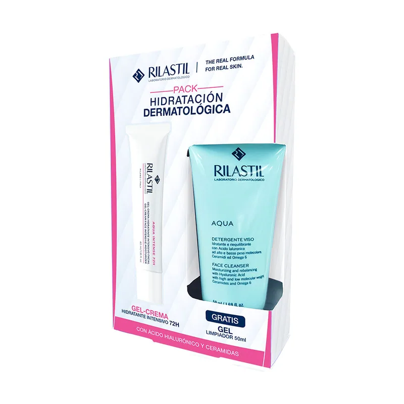 Rilastil Aqua Intense + GEL Limpiador Estuche 2 pz