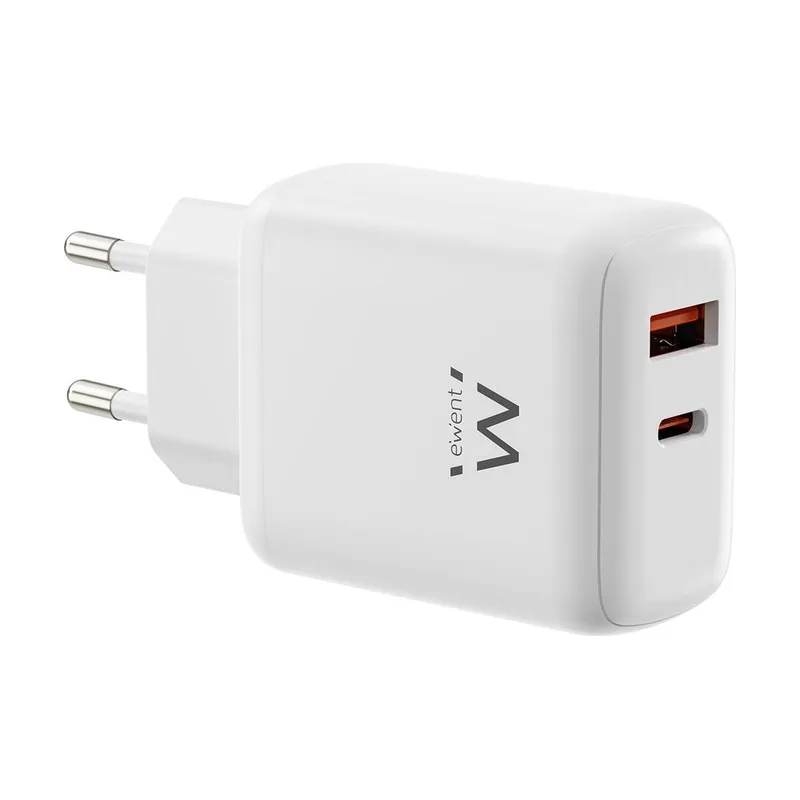 Ewent EW1329 cargador de dispositivo Universal Blanco Corriente alterna Carga rápida Interior