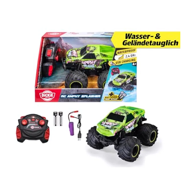 Dickie Toys Coche Anfibio RC Amphy Splasher 4x4