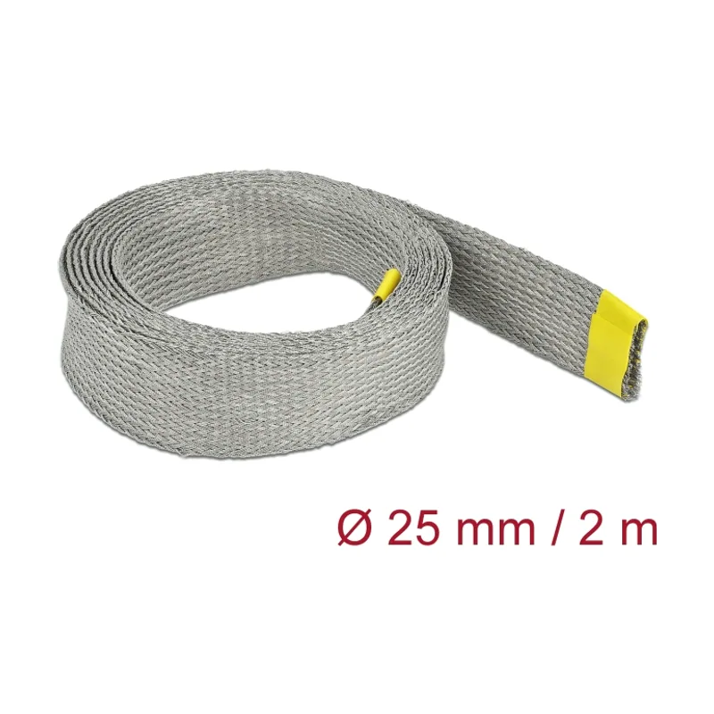 Funda trenzada para protección EMC estirable de 2 m x 25 mm