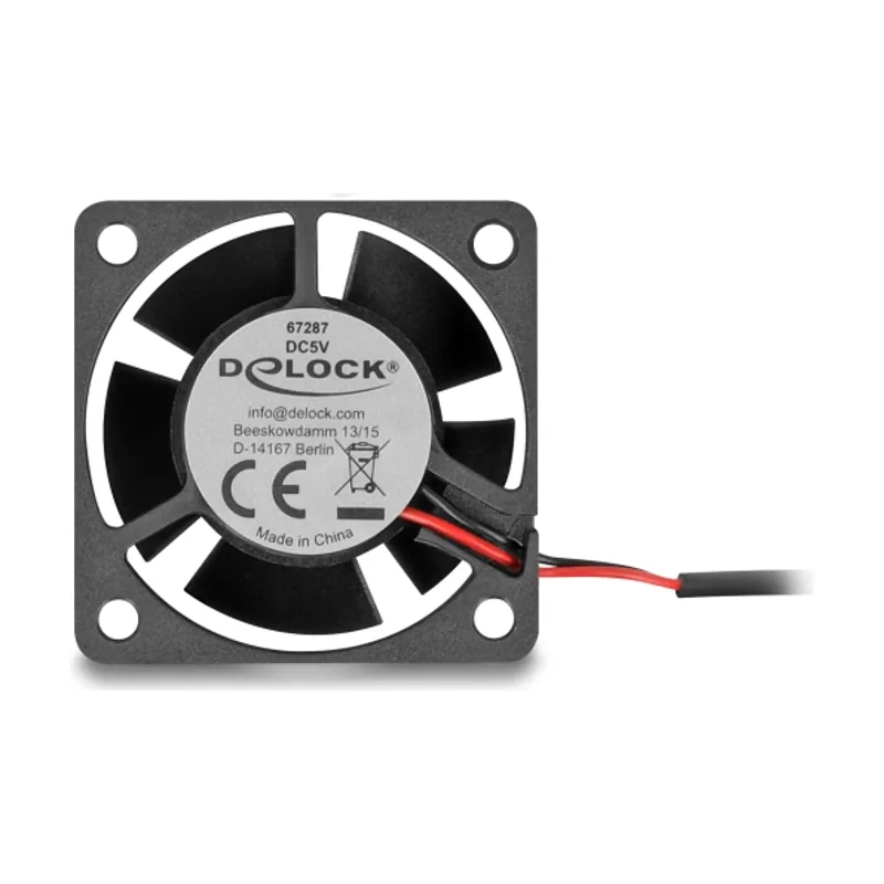 Delock 67287 sistema de refrigeración para ordenador Carcasa del ordenador Ventilador 4 cm Negro 1 pieza s