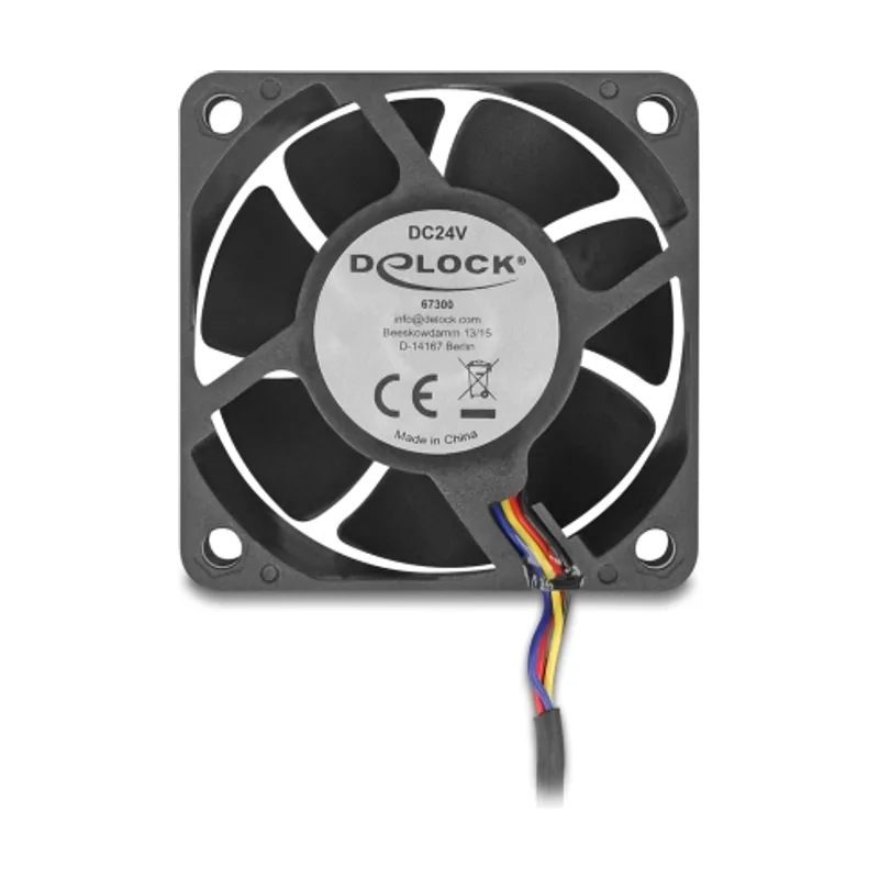 Delock 67300 sistema de refrigeración para ordenador Carcasa del ordenador Ventilador 6 cm Negro 1 pieza s