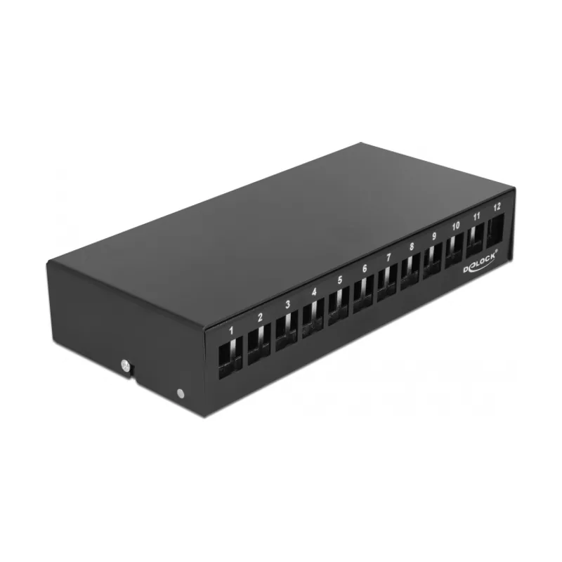 Delock Panel de conexiones Keystone de 12 puertos