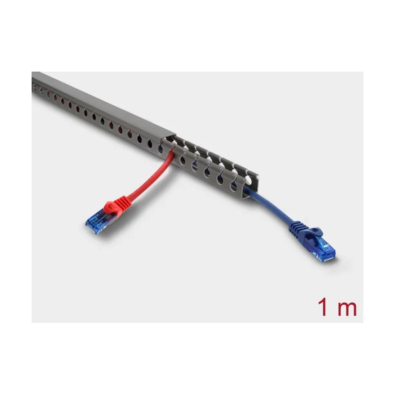 Delock 22026 organizador de cables Universal Panel guíacables Gris 1 pieza s