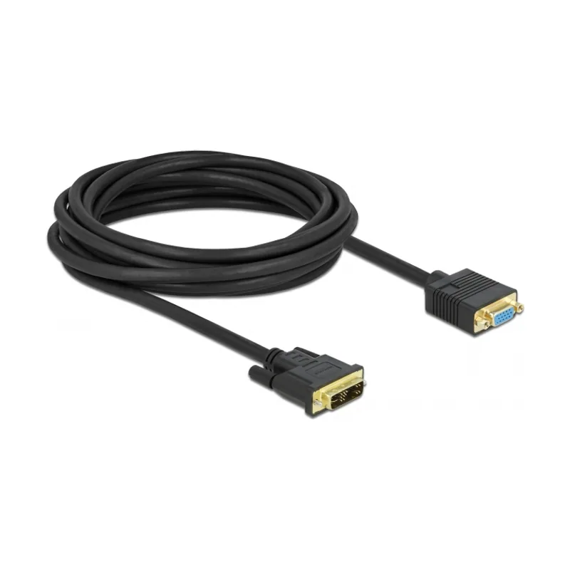 Delock Cable DVI 12+5 macho a VGA hembra 5 m