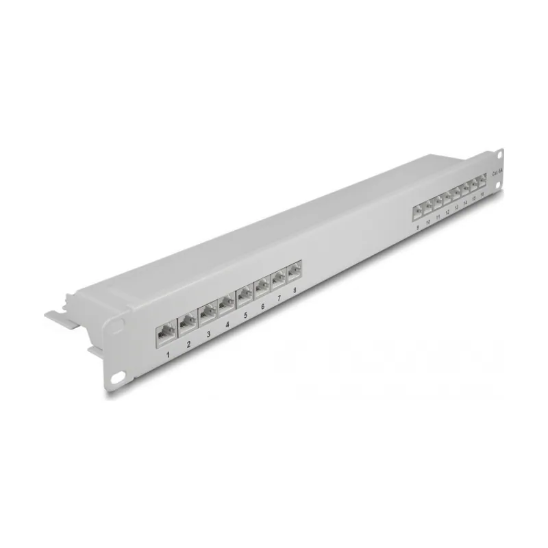Delock Panel de Conexiones de 19" de 16 puertos Cat.6A 1U