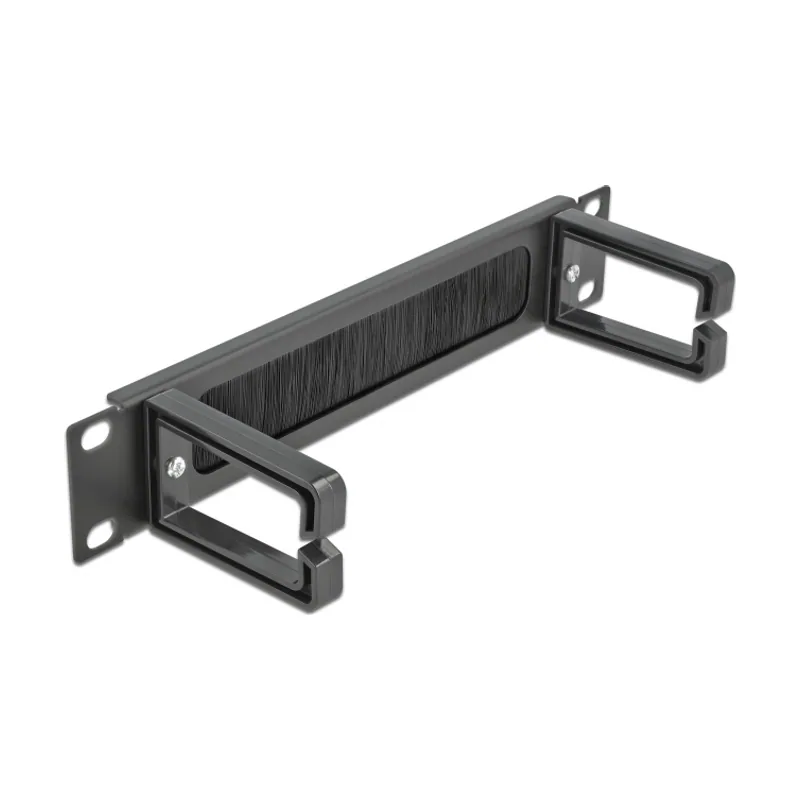 Delock Cepillo DE 10" para la gestión de cables con 2 ganchos 1U