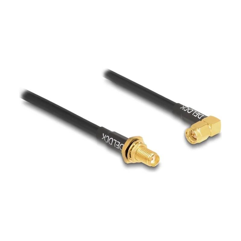 Delock Cable de antena SMA hembra a prueba de salpicaduras a SMA macho 90° RG-58 30 cm