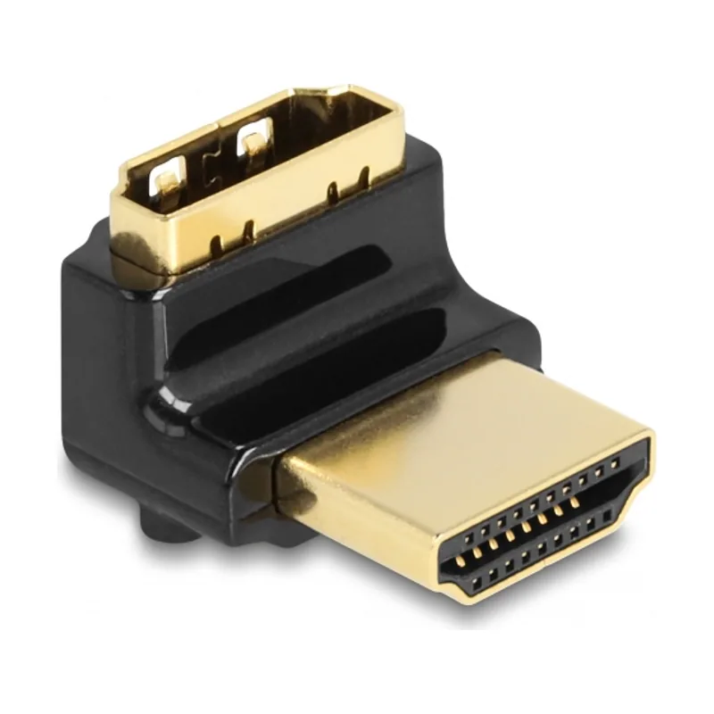 Delock Adaptador HDMI macho a hembra 90° acodado hacia arriba 8K 60 Hz metal
