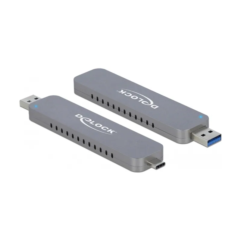 Delock 42616 caja para disco duro externo Caja externa para de estado sólido SSD Plata M.2