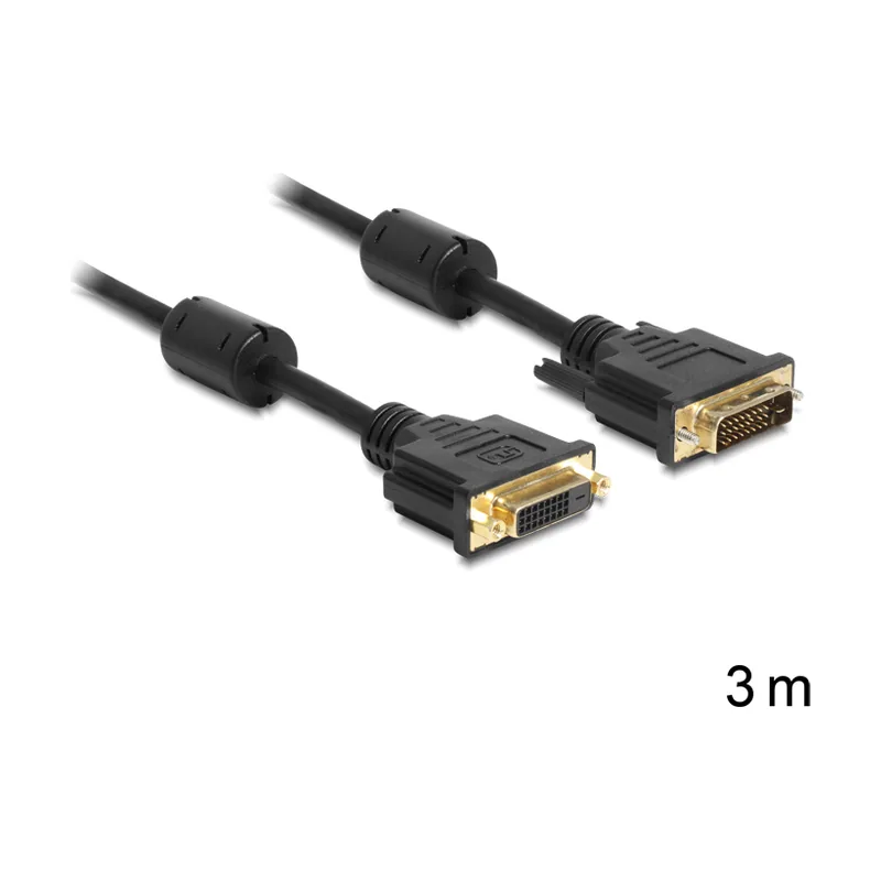 Delock DVI-D/DVI-D 3m cable DVI