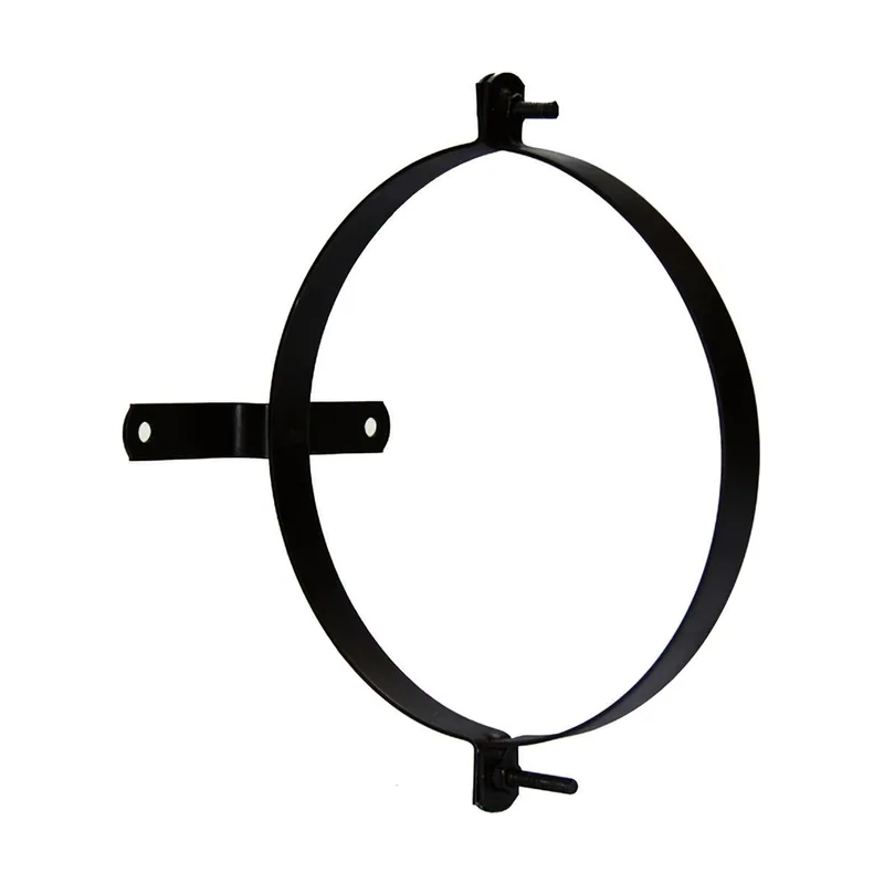 - Abrazadera Para Tubo Estufa Vitrificada Con Soporte 100 mm. 2 Piezas