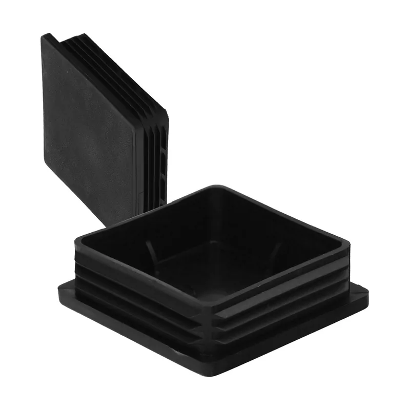 Contera Interior Plastico Cuadrada 80x80 mm. Negro. Bolsa 25 Unidades. Contera Mesa