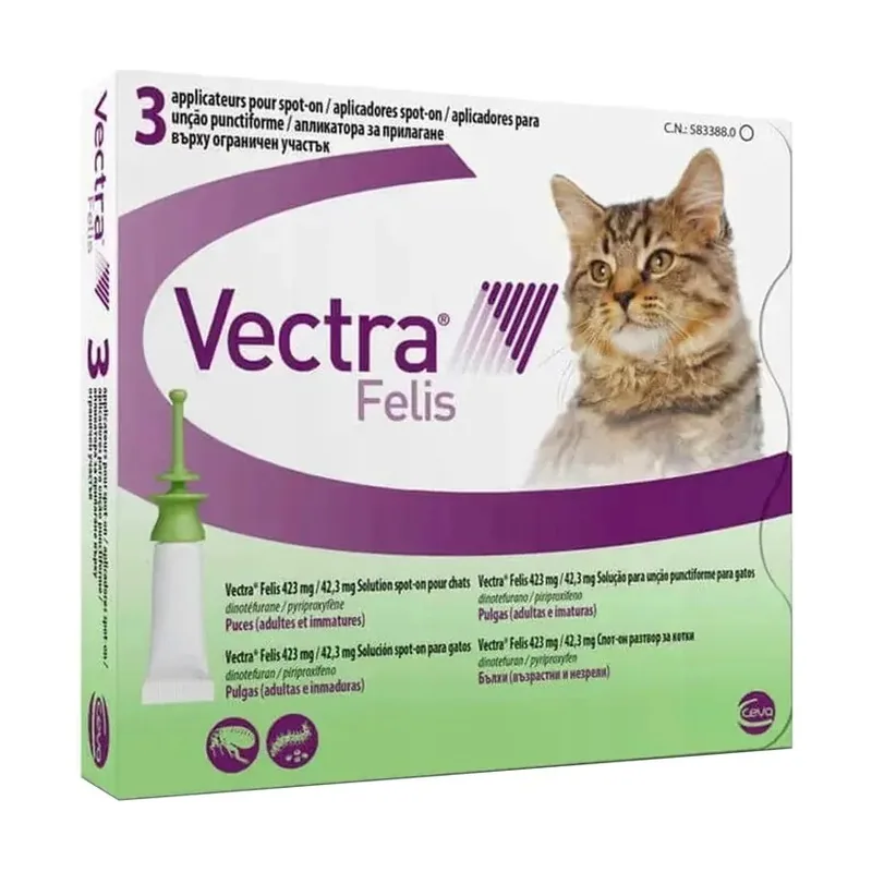 Vectra felis dla kota pipety przeciw pchłom 3szt