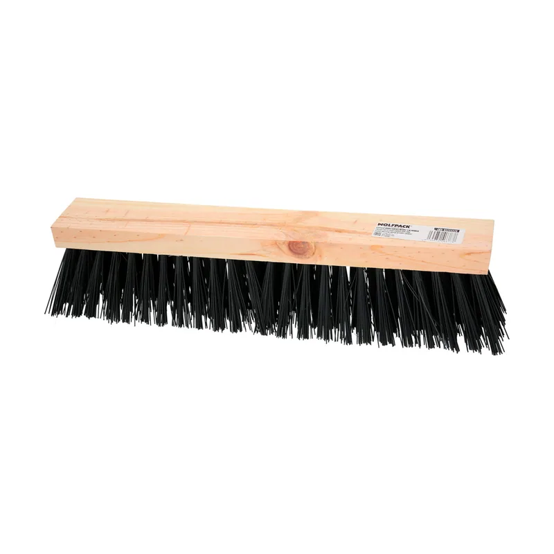 Wolfpack Linea Profesional Cepillo Barrendero Industrial Fibra PVC Soporte Madera 50 cm. Sin Mango
