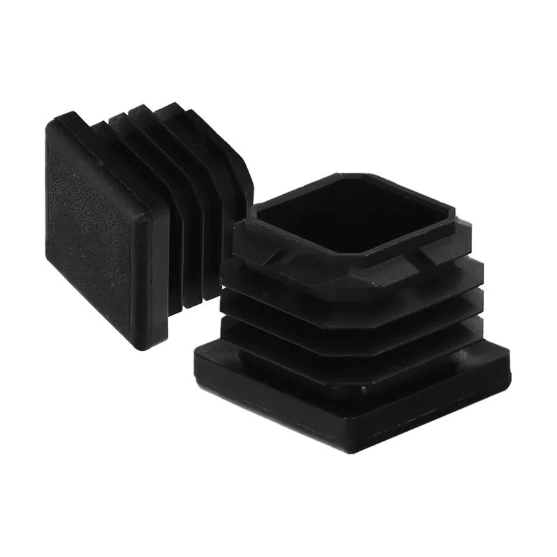 Contera Interior Plastico Cuadrada 30x30 mm. Negro. Bolsa 200 Unidades. Contera Mesa