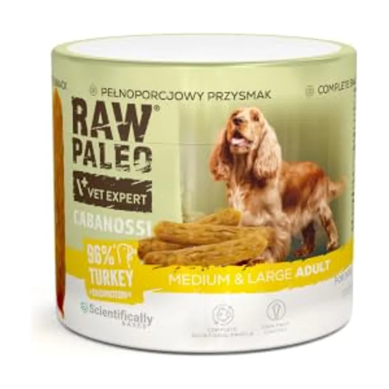 Vetexpert raw paleo cabanossi turkey medium large 100g