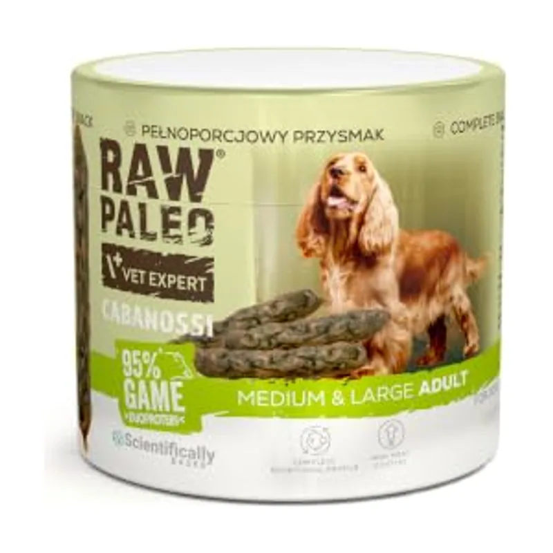Vetexpert raw paleo cabanossi game medium large 100g