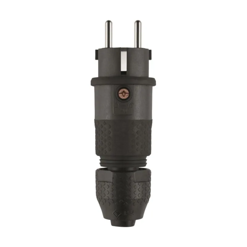 Abl 100000068 professional stecker. schuko & fr-be. elamid-2k. schwarz. sv. ip54
