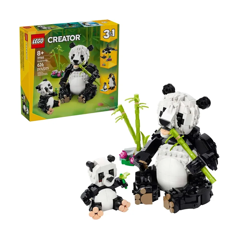 Lego Creator 3 en 1 Fauna Salvaje Familia de Pandas 31165