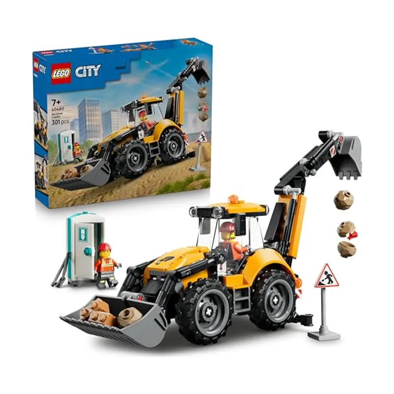 City Cargadora Retroexcavadora Amarilla 60480