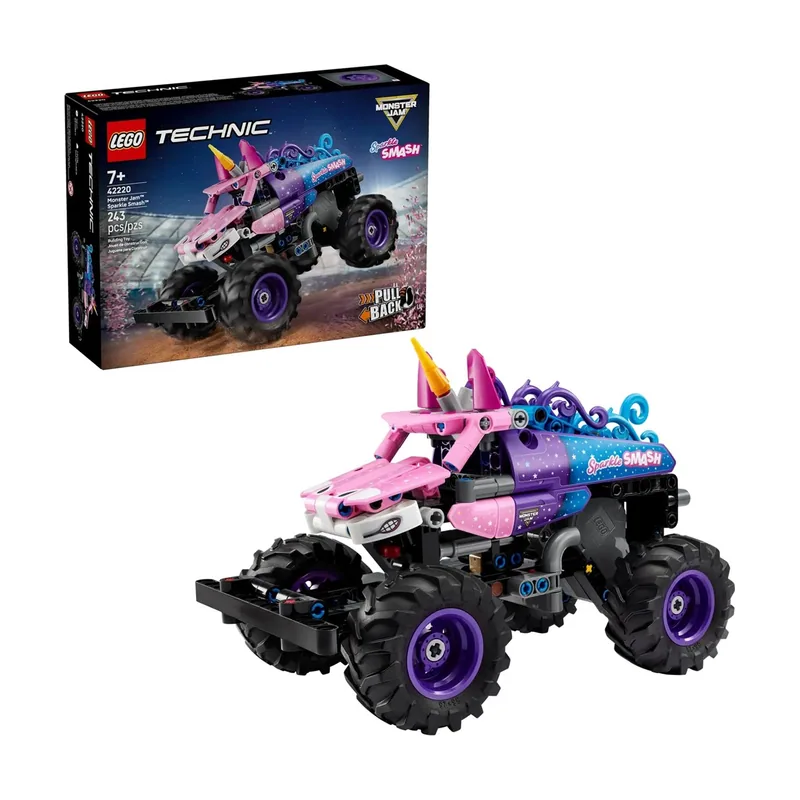 Lego Technic Monster Jam Sparkle Smash con Motor de Carga Manual 42220