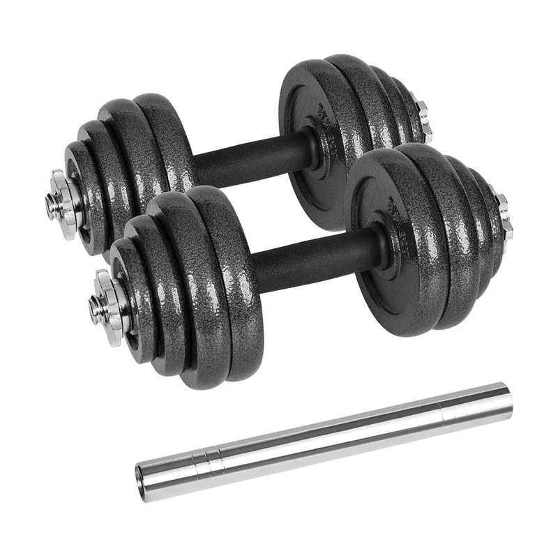 Rebel Electro Juego de 30 kg de mancuernas de hierro fundido en maleta con grifo ajustable RBA-2327-30