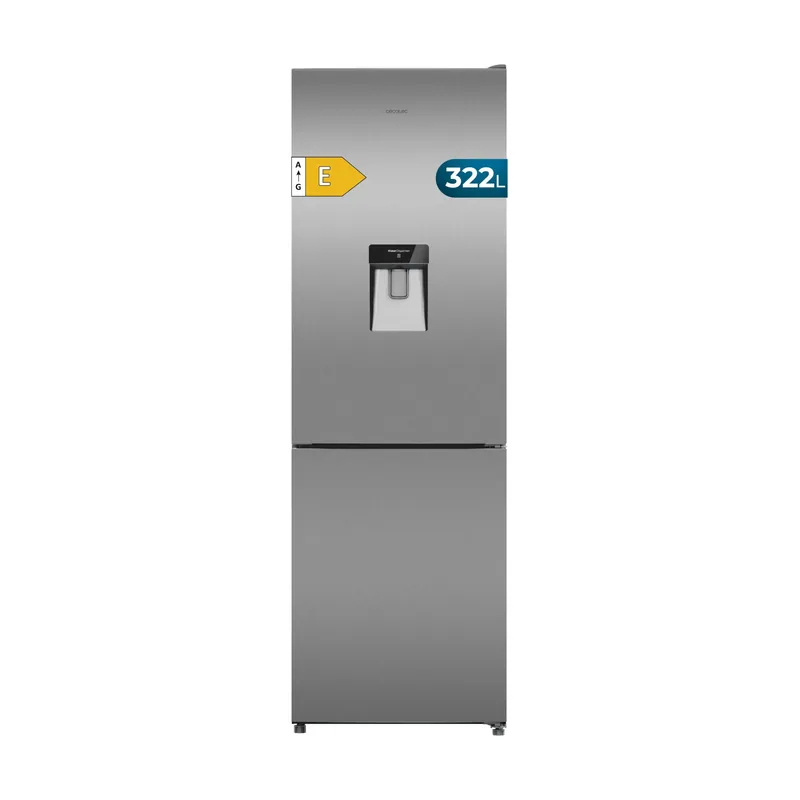 Cecotec Frigorífico Combi Total No Frost de 322L Bolero CoolMarket Combi 322i WD Inox E. 185,5 cm de Alto