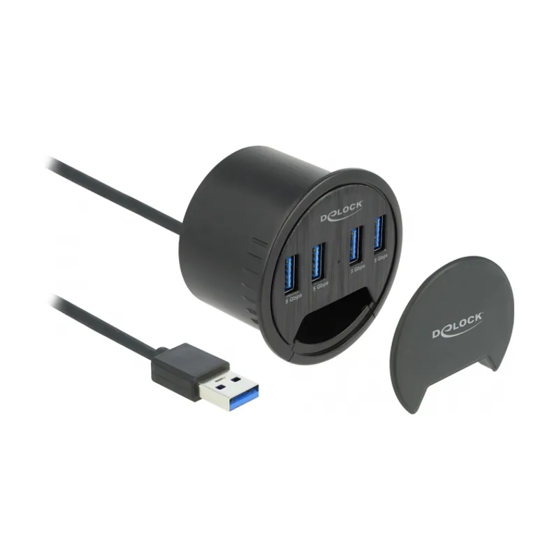 Concentrador de escritorio de 4 puertos con 4 x SuperSpeed USB Tipo-A