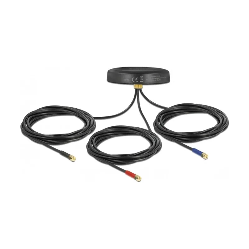 Antena GNSS multibanda LTE-MIMO Umts GSM Gnss 3 x SMA macho omnidireccional para montaje en techo para exteriores en