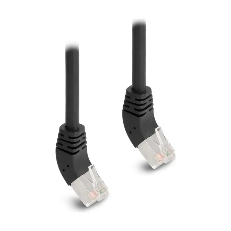 Delock Cable de red RJ45 Cat.6A S/FTP acodado 45° hacia arriba 0,25 m