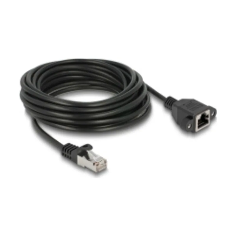 Delock 90779 cable de red Negro 5 m Cat6a S/FTP S-STP