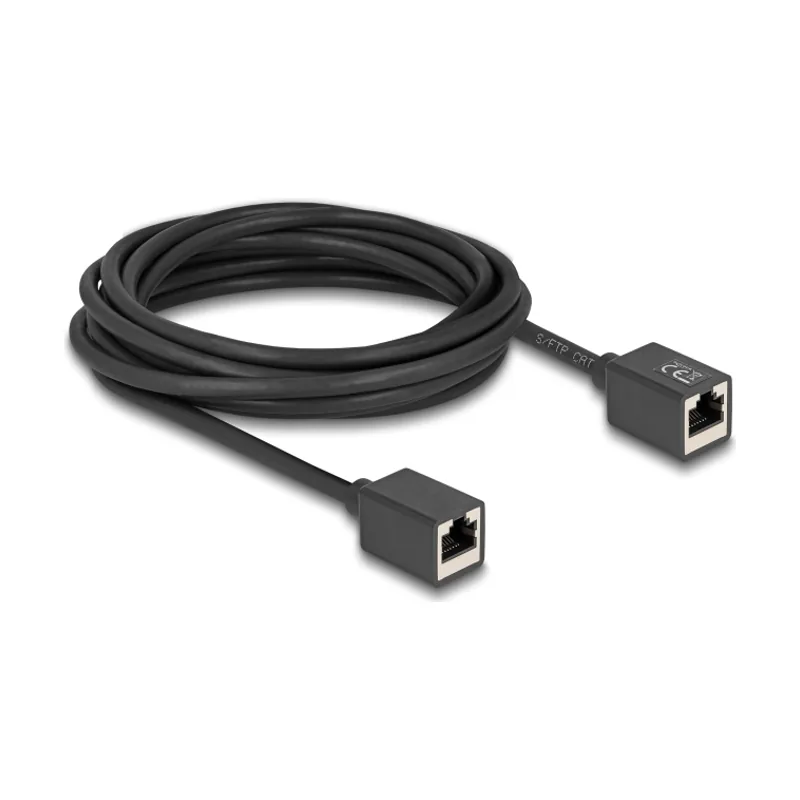 Delock 90333 cable de red Negro 5 m Cat6a S/FTP S-STP