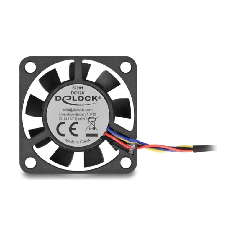 Delock 67293 sistema de refrigeración para ordenador Carcasa del ordenador Ventilador 4 cm Negro 1 pieza s