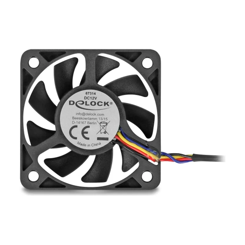 Delock 67314 sistema de refrigeración para ordenador Carcasa del ordenador Ventilador 5 cm Negro 1 pieza s