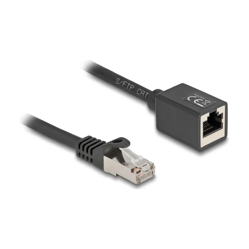 Delock 88052 cable de red Negro 0,5 m Cat6a S/FTP S-STP