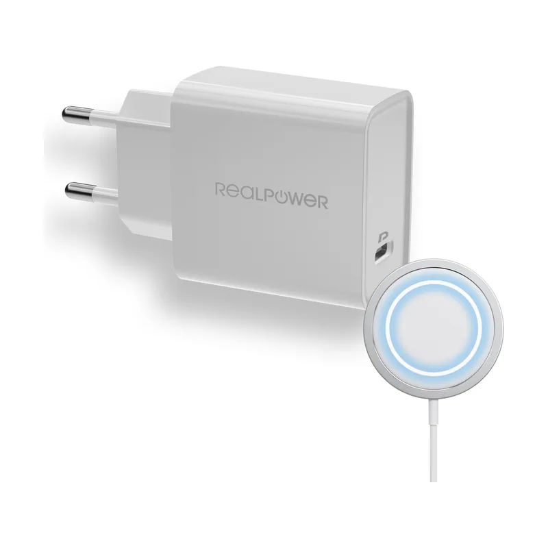 PC-MagSet Universal Blanco Corriente alterna Cargador inalámbrico Interior