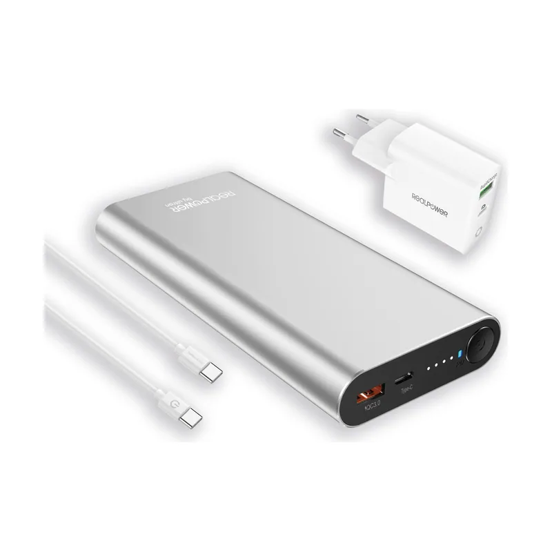 Realpower PB-20000PD Ión de litio 20000 mAh Aluminio