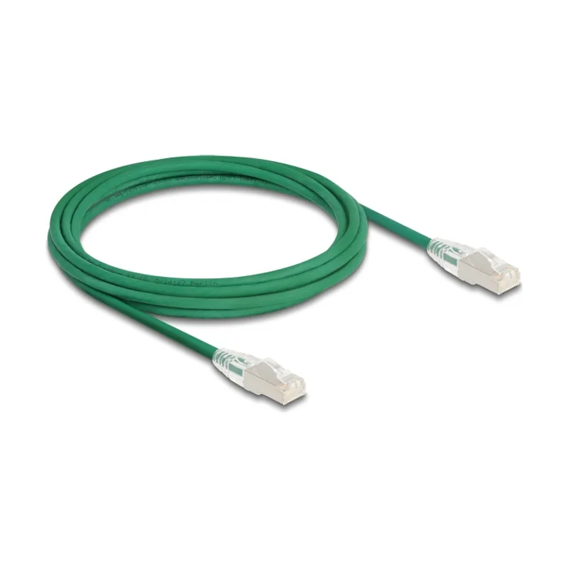 Delock Cable de red RJ45 Cat.6A macho a macho con pestillo curvo U/FTP Slim 3 m