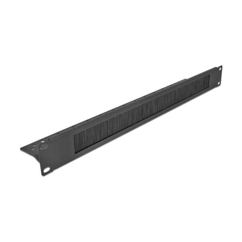 Delock Regleta de cepillos para la gestión de cables de 19" con fijación de cables 1U