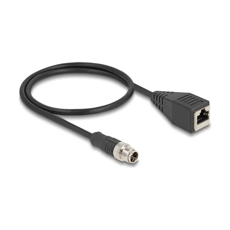 Delock Cable M12 codificado X 8 pin macho a RJ45 hembra PVC 0,5 m