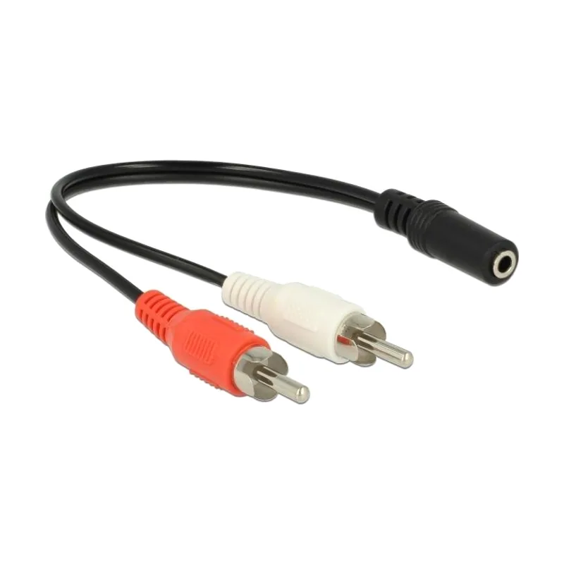 Delock 85806 cable de audio 0,2 m 2 x RCA