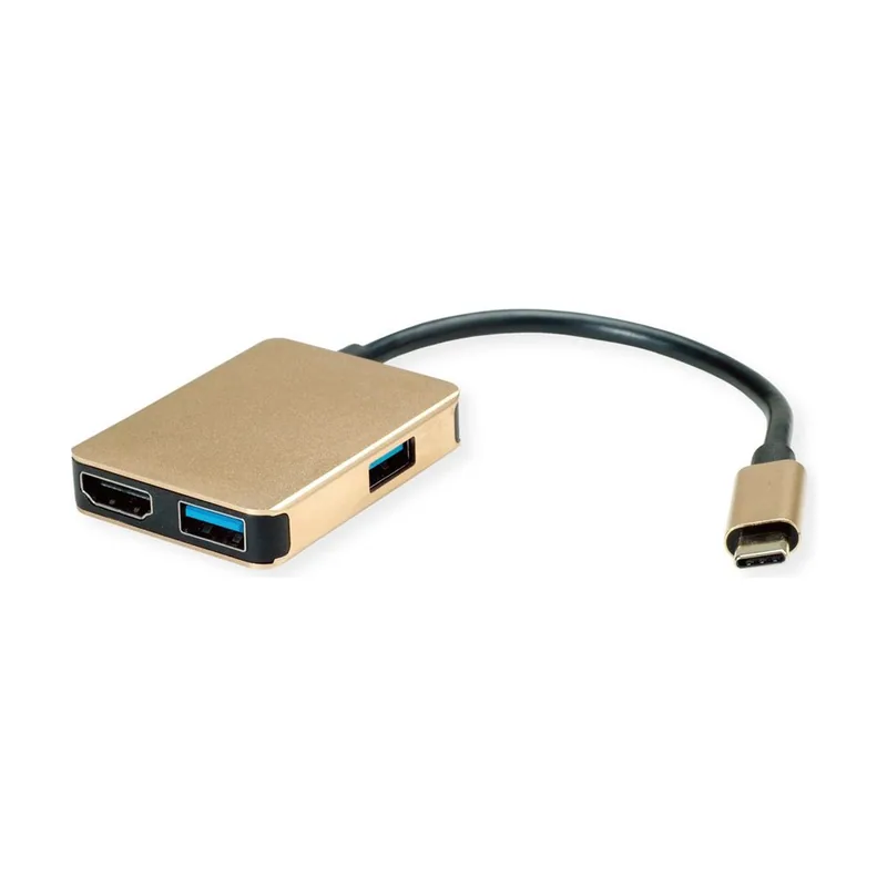 Roline 12.02.1120 base para portátil y replicador de puertos Alámbrico USB 3.2 Gen 1 3.1 Gen 1 Type-C