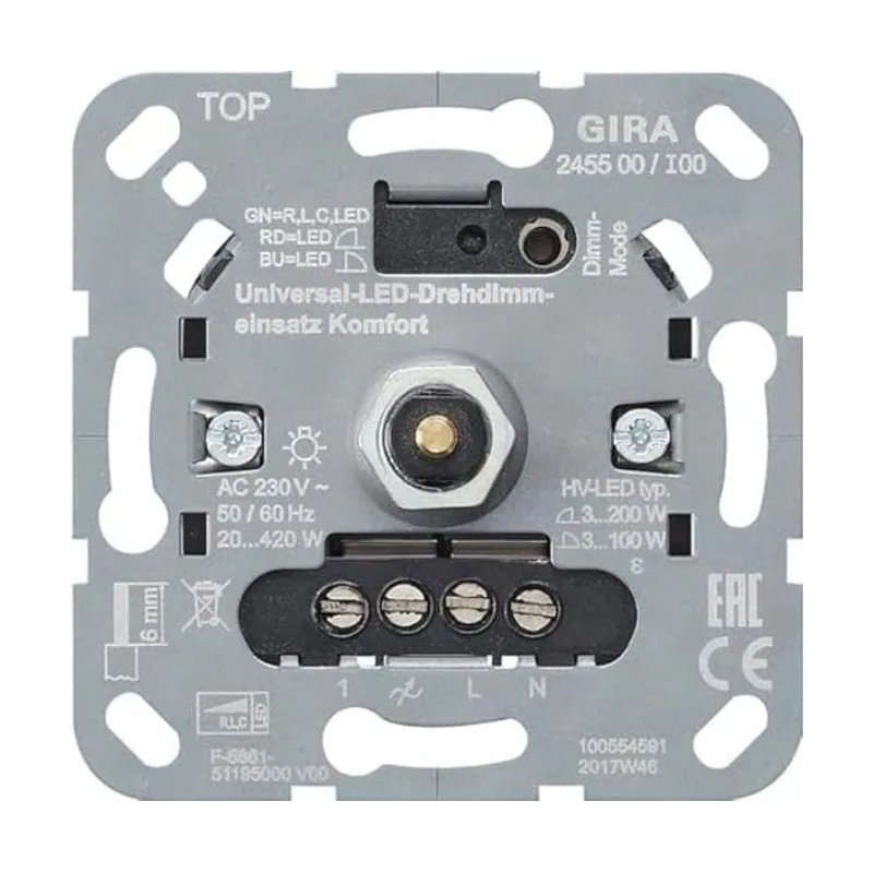 Gira 245500 S3000 UniLED Regulador giratorio Comfort 245500