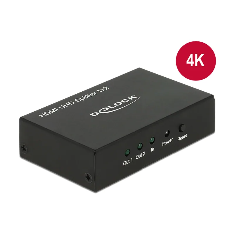 Delock 18682 divisor de video HDMI 2x HDMI