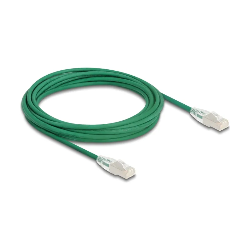 Delock Cable de red RJ45 Cat.6A macho a macho con pestillo curvo U/FTP Slim 5 m