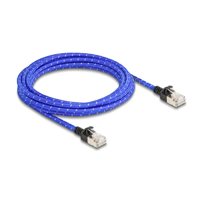 Delock Cable de red RJ45 con revestimiento trenzado Cat.6A U/FTP Slim 3 m